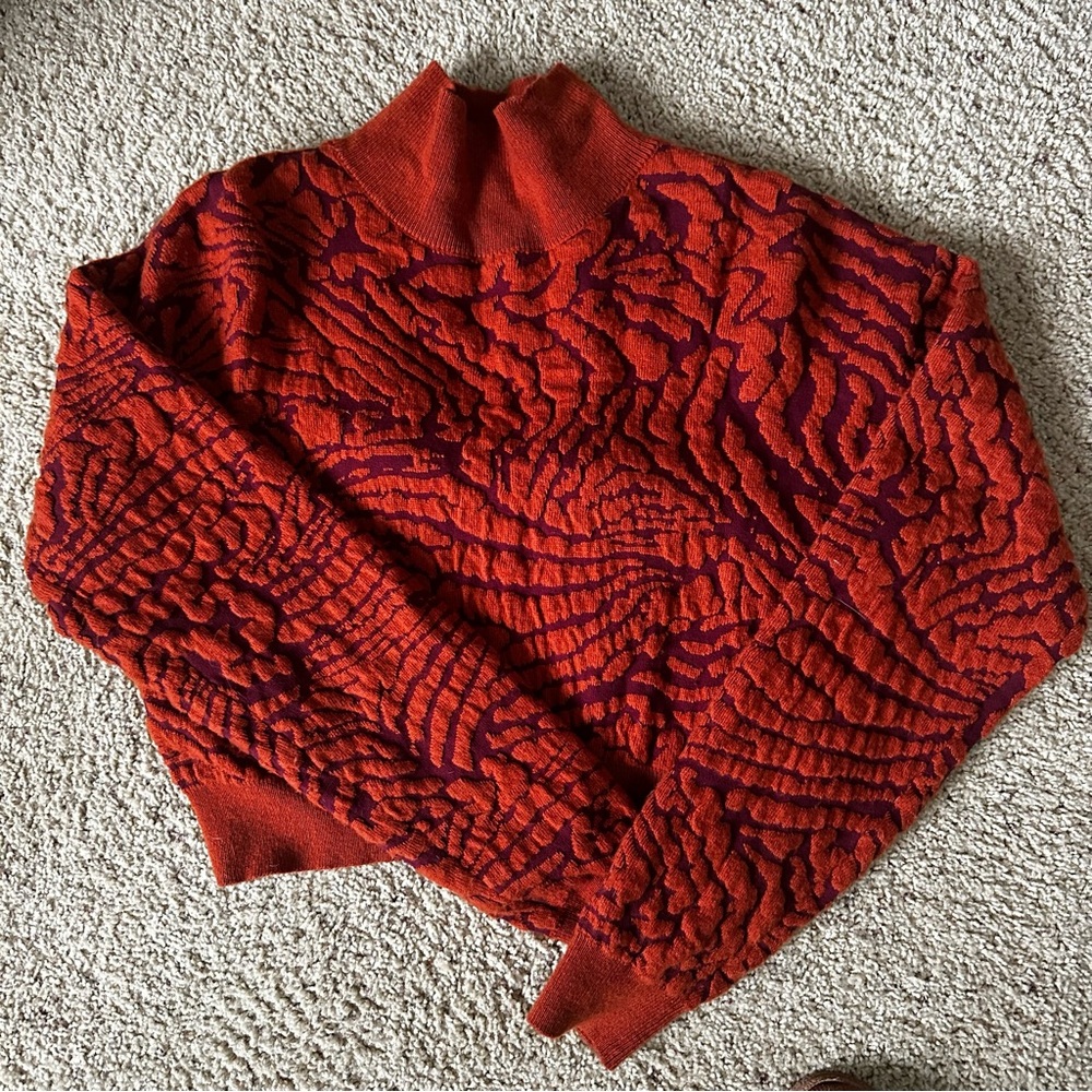 Kerisma Red and Purple Cowl Neck Sweater